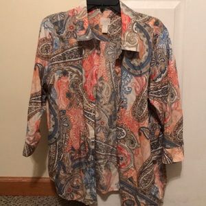 Chico’s 3/4 sleeve button down